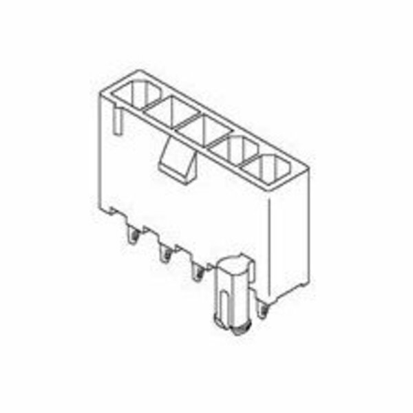 Molex Rectangular Power Connector, 3 Contact(S), Male, Solder Terminal, Plug 39302038